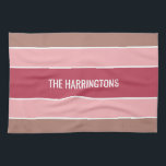 Stripes Pattern custom name hand towel<br><div class="desc">See my store for more items with, and colour choices of, this design.</div>
