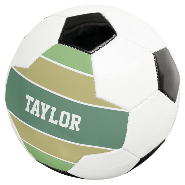 Stripes Pattern custom name soccer ball (Three Quarter)