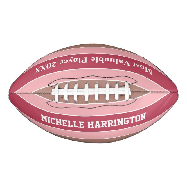 Stripes Pattern custom name & text football American Football (Front)