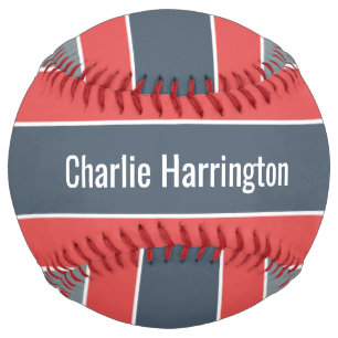 Stripes Pattern custom name & text softball
