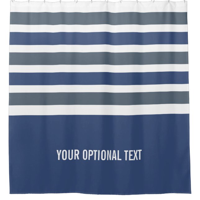 Stripes Pattern custom shower curtain (Front)