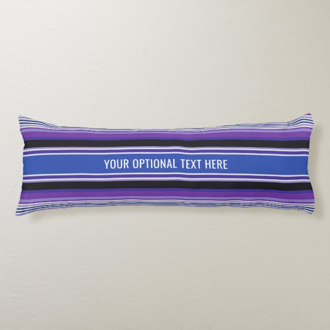 Stripes Pattern custom text body pillow (Front)