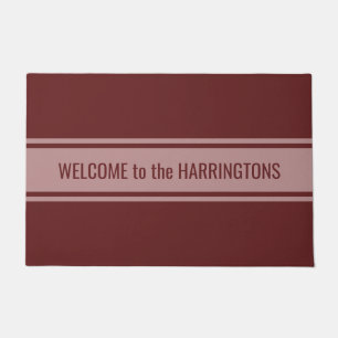 Stripes Pattern custom text doormat