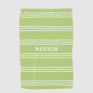 Stripes Pattern custom text golf towel