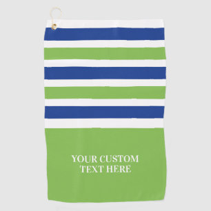Stripes Pattern custom text golf towel