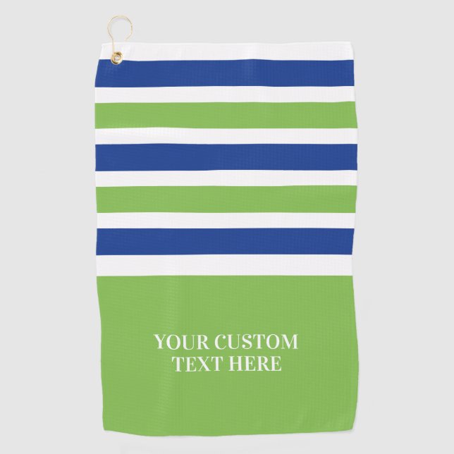 Stripes Pattern custom text golf towel (Front)