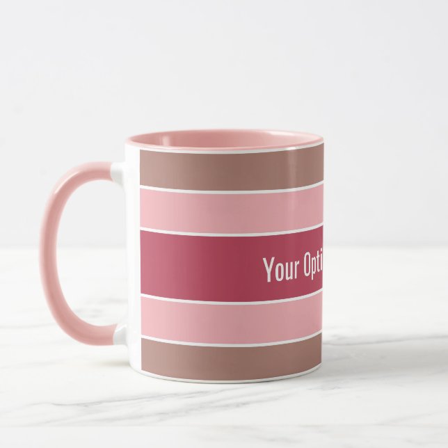 Stripes Pattern custom text mugs (Left)