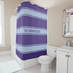 Stripes Pattern custom text shower curtain