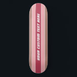 Stripes Pattern custom text skateboards<br><div class="desc">Change the text field to what you want. You can also change the font and its size and colour by using the "Customise it" function,  as well as add more text fields if you wish. See my store for more items with,  and colour choices of,  this design.</div>