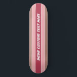 Stripes Pattern custom text skateboards<br><div class="desc">Change the text field to what you want. You can also change the font and its size and colour by using the "Customise it" function, as well as add more text fields if you wish. See my store for more items with, and colour choices of, this design.</div>