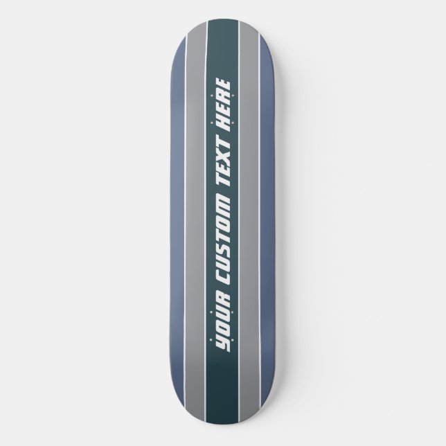 Stripes Pattern custom text skateboards (Front)