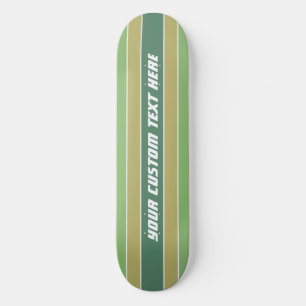 Stripes Pattern custom text skateboards