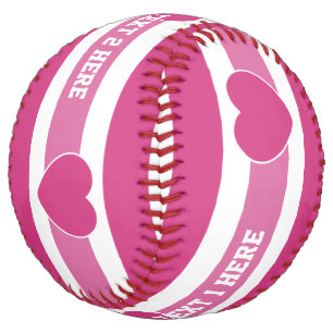 Stripes Pattern custom text softball