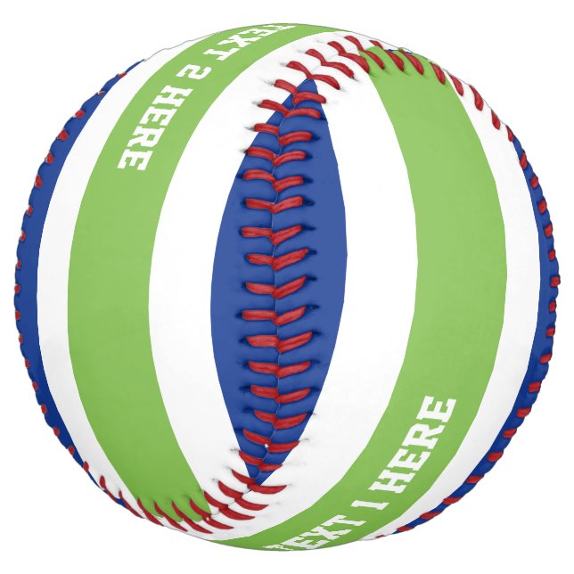 Stripes Pattern custom text softball (Angled)