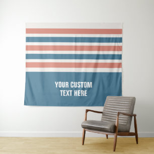 Stripes pattern custom text tapestries