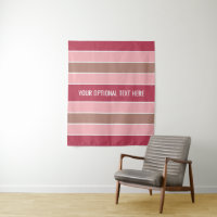 Stripes pattern custom text tapestries
