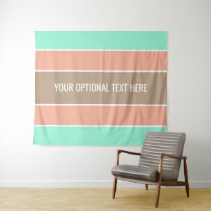 Stripes pattern custom text tapestries