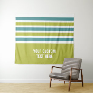 Stripes pattern custom text tapestries