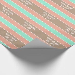 Stripes Pattern custom text wrapping paper
