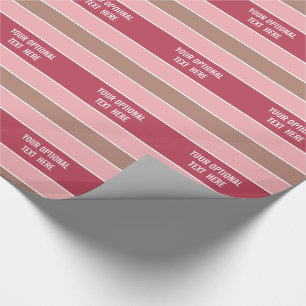 Stripes Pattern custom text wrapping paper