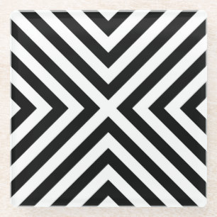 Stripes Pattern Glass Coaster
