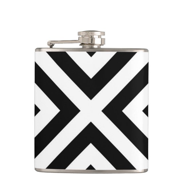 Stripes Pattern Hip Flask (Front)