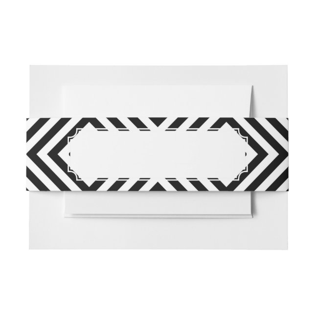 Stripes Pattern Invitation Belly Band (Front Example)