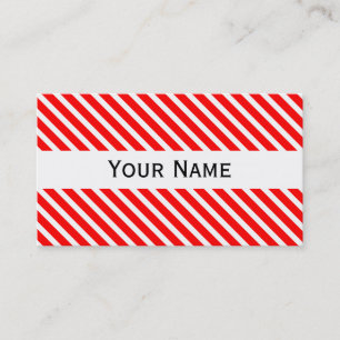 Stripes Pattern narrow white + your backg. & text Business Card
