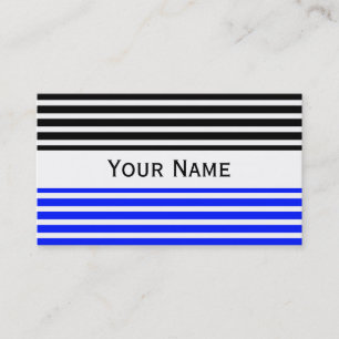 Stripes Pattern narrow white + your backg. & text Business Card