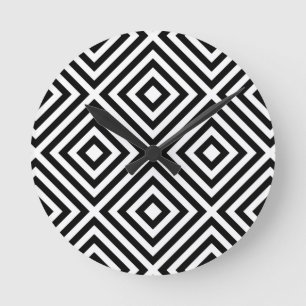 Stripes Pattern Round Clock