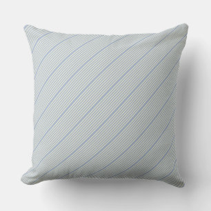 Stripes pattern two tone blue cream cushion