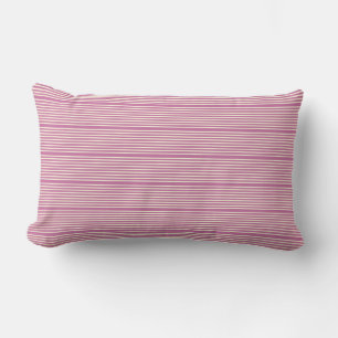 Stripes pattern two tone pink cream lumbar cushion