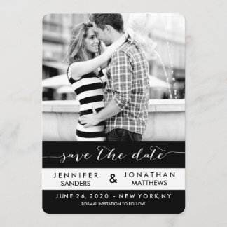 Stripes Photo | Modern Save the Date Cards