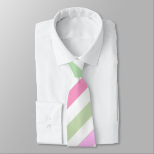 Stripes, pink, green tie