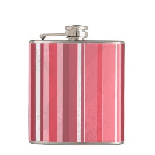 Stripes Pink Hip Flask
