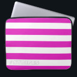 STRIPES Pink on any Colour Laptop Sleeve<br><div class="desc">Horizontal stripes against white,  that can be recolored. Play with background colours to create new effects!</div>