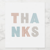 Stripes & Polka Dots Thank You Typography Party