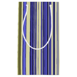Stripes - Purple Blue Yellow Green Small Gift Bag