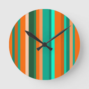 Stripes  round clock