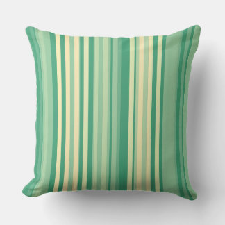 Stripes Seafoam Green and Wheat Blends Cushion