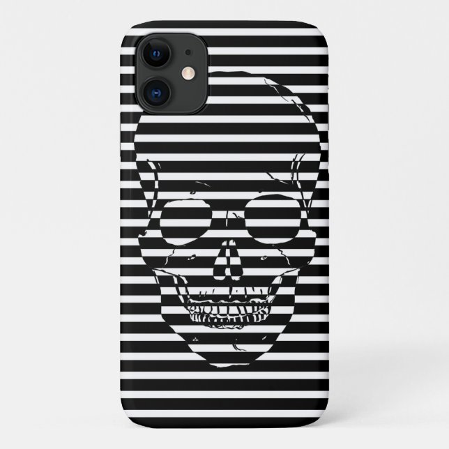 Stripes Skull Case-Mate iPhone Case (Back)