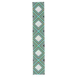 Stripes Square Frame coloured 09 + your photo Long Table Runner