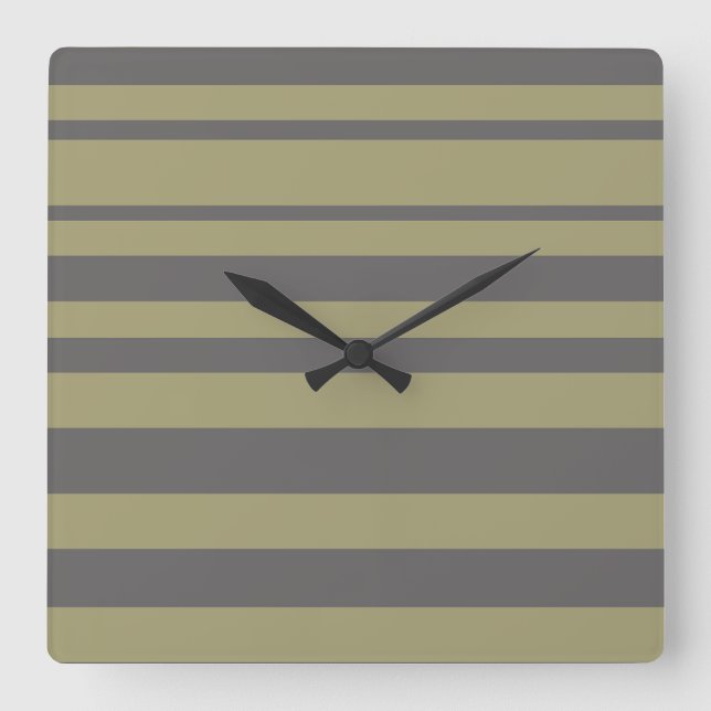 Stripes Square Wall Clock (Front)