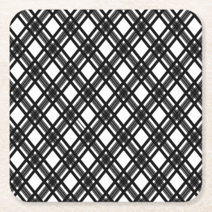 Stripes Texture Square Paper Coaster