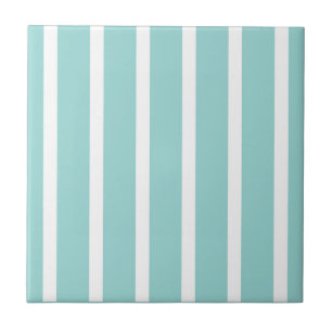 Stripes Thn Thick Blue White Tile