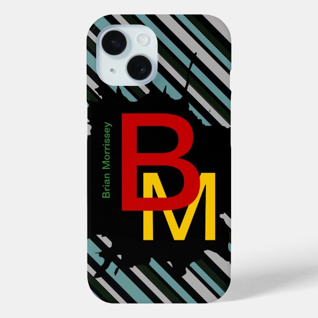 stripes to add name Case-Mate iPhone case (Back)