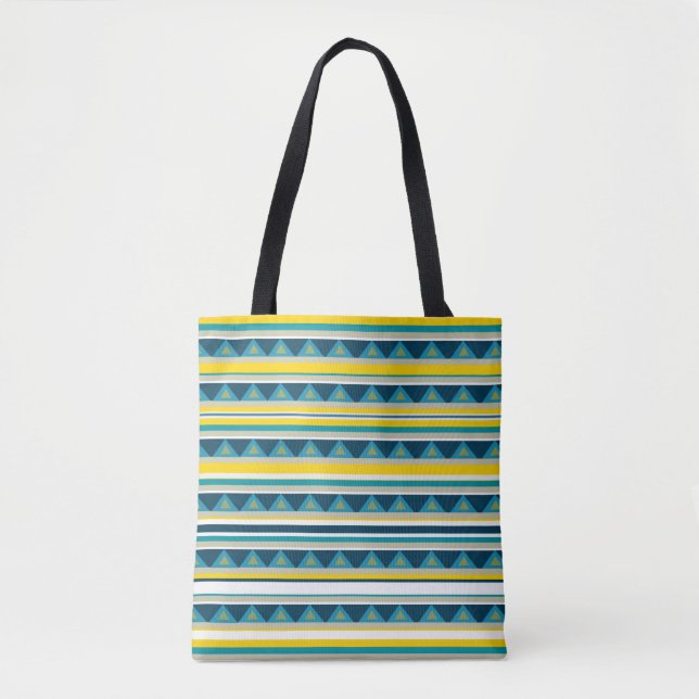 Stripes & triangles tote bag (Front)