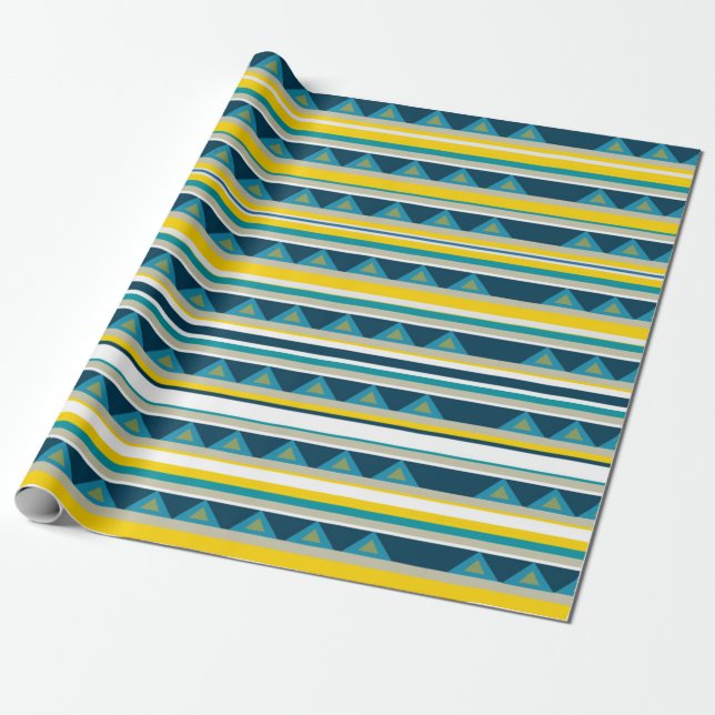 Stripes & triangles wrapping paper (Unrolled)