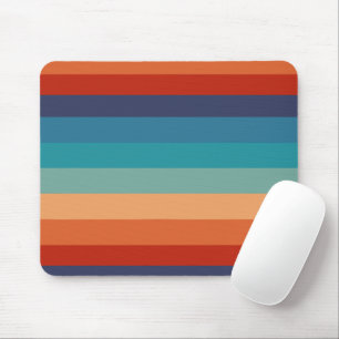 Stripes Vintage Colour Old Style Colourful Geometr Mouse Mat