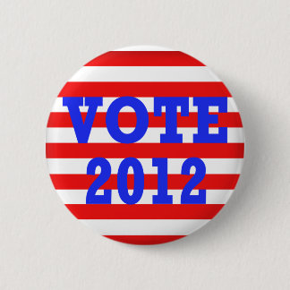 Stripes Vote 2012 6 Cm Round Badge
